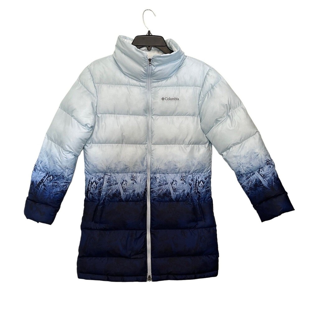 Columbia Disney Frozen II Elsa Puffer Jacket Blue Sz Youth Large 14/16 Ltd Ed